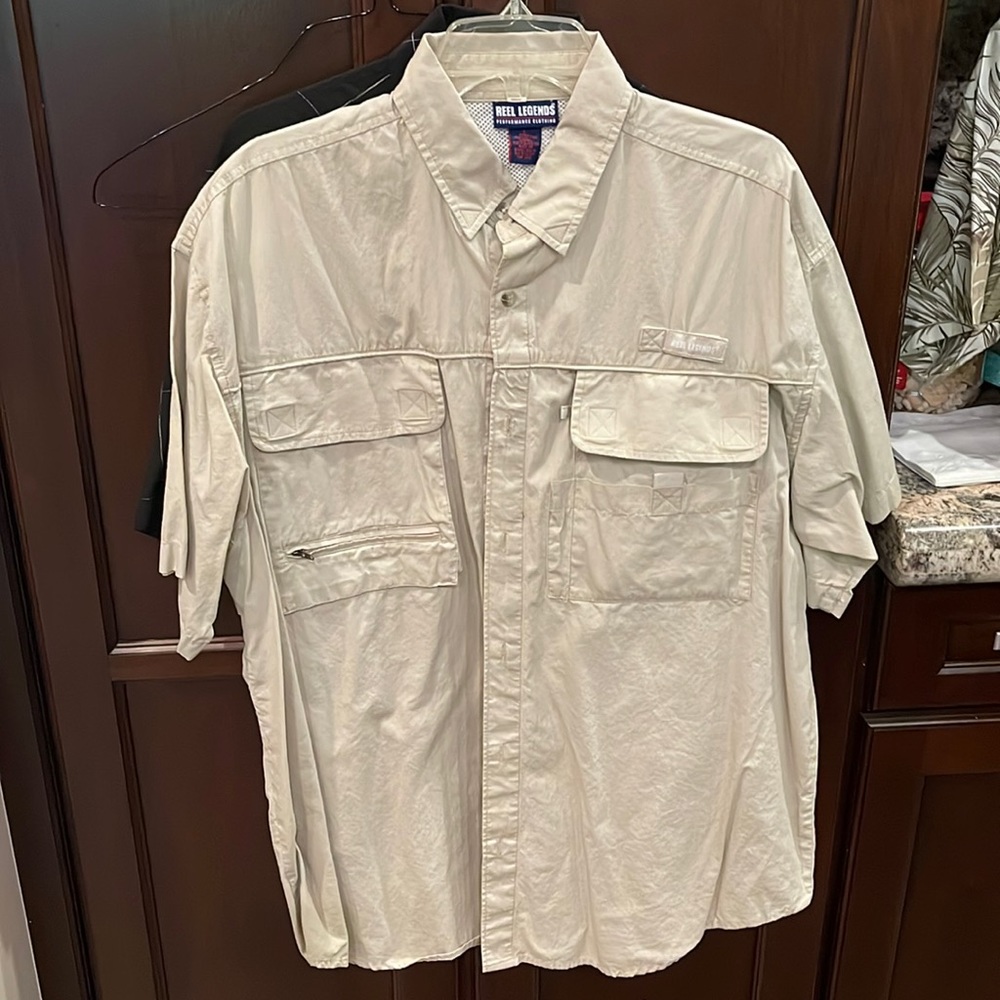 Reel legends performance clothing man’s shirt. Fishing